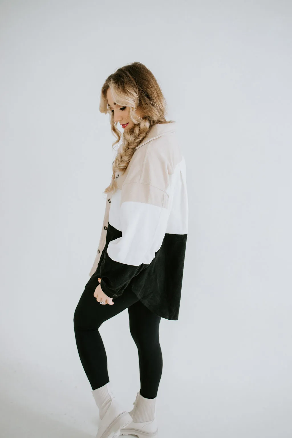 Kaelyn Colorblock Fleece Shacket