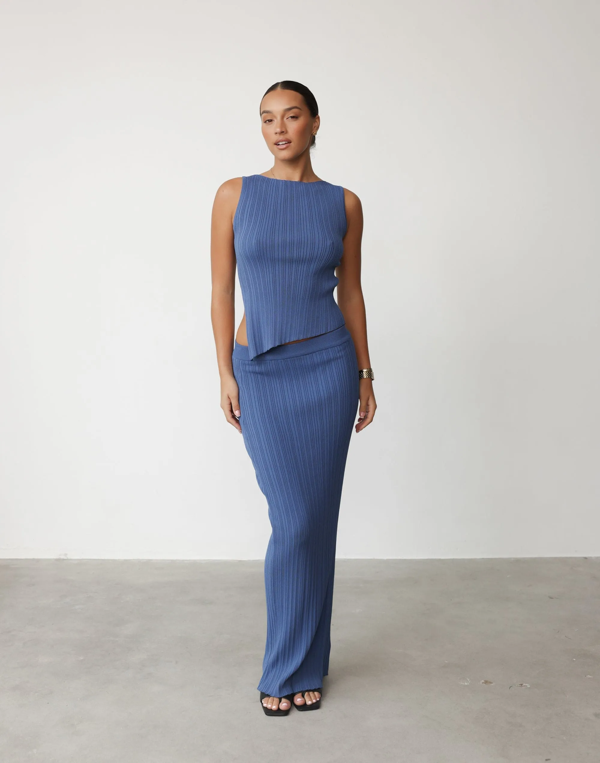 Kienna Maxi Skirt (Sapphire)