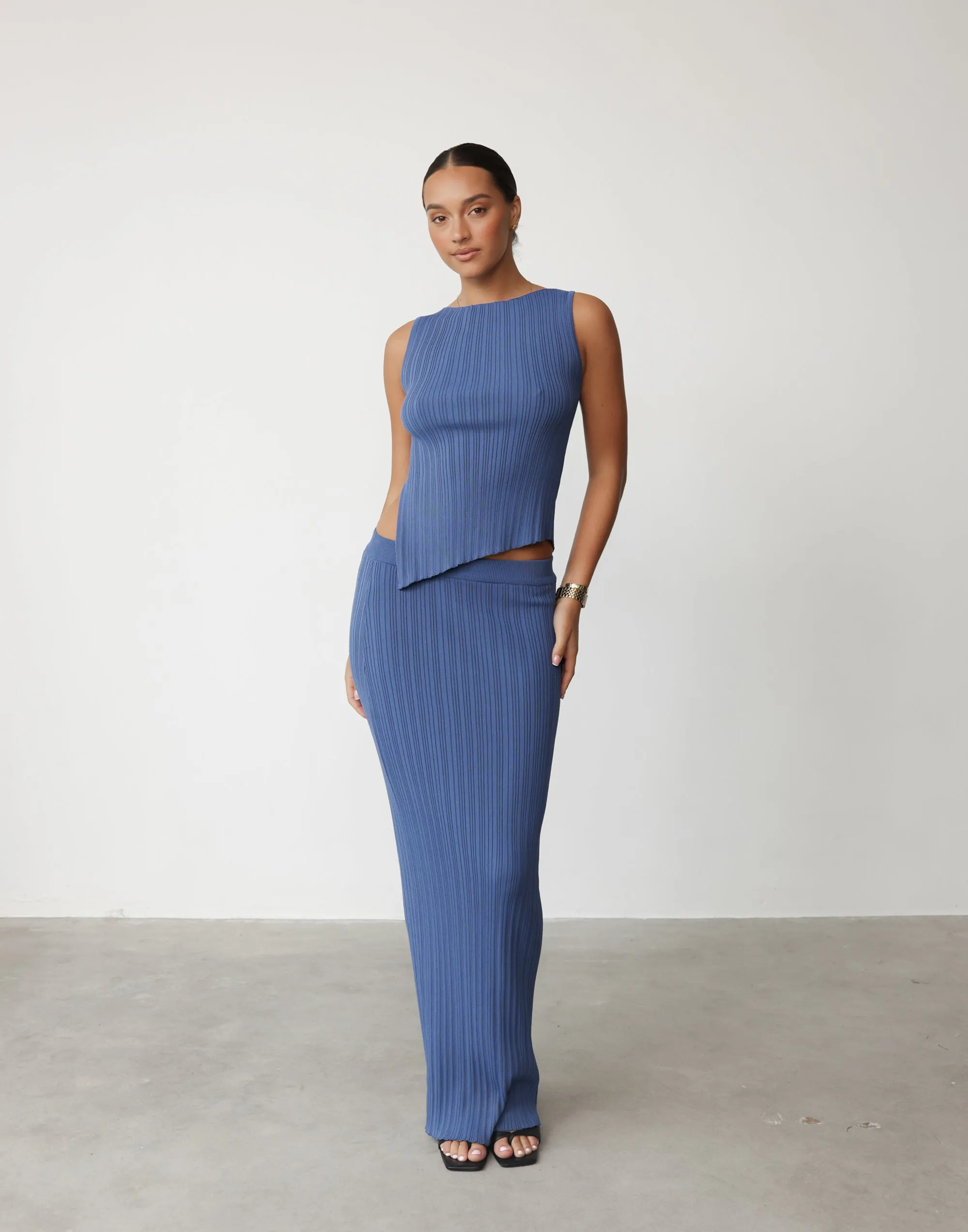 Kienna Maxi Skirt (Sapphire)