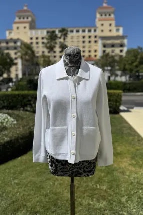 Kinross Short Travel Shacket in White