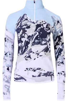 Landscape Print 1/4-Zip Base Layer Top