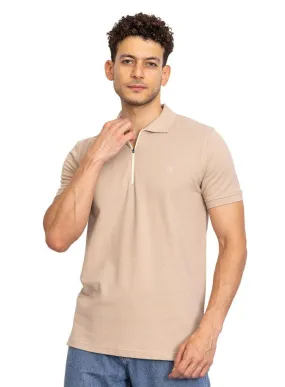 Latte Zipper Polo