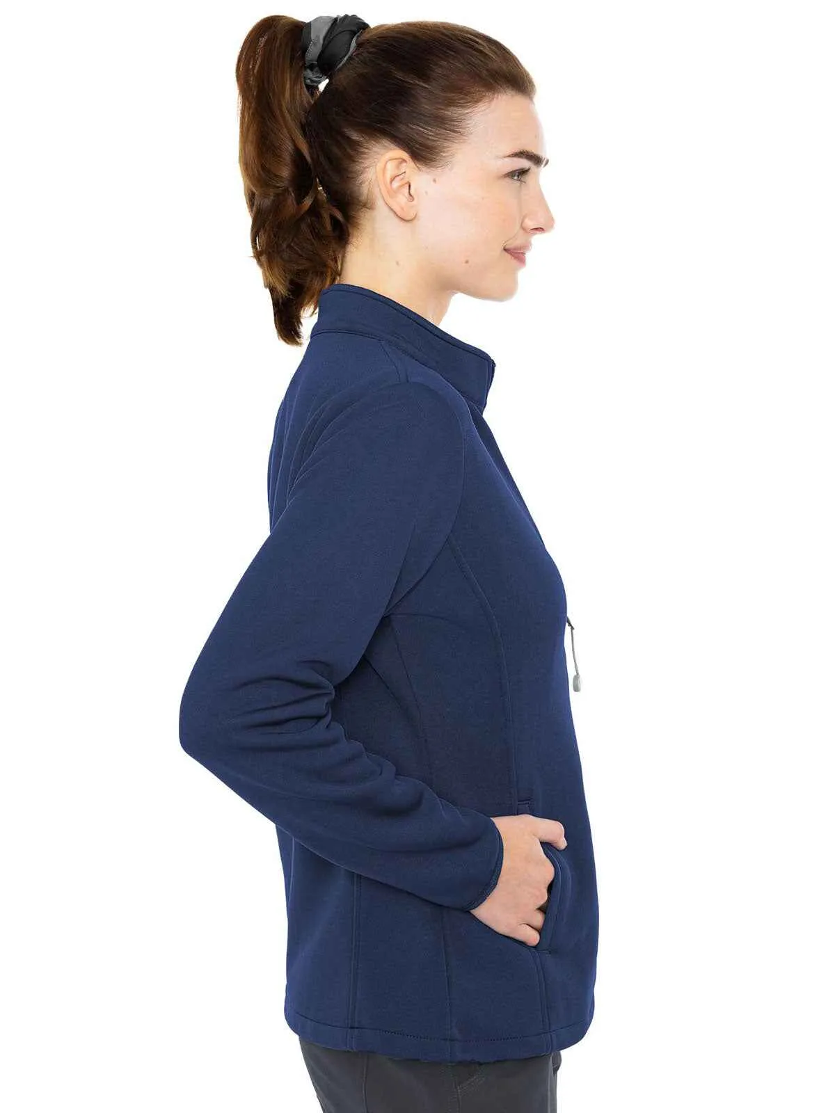 Layers - Women's Med Tech Zip Front Solid Scrub Jacket