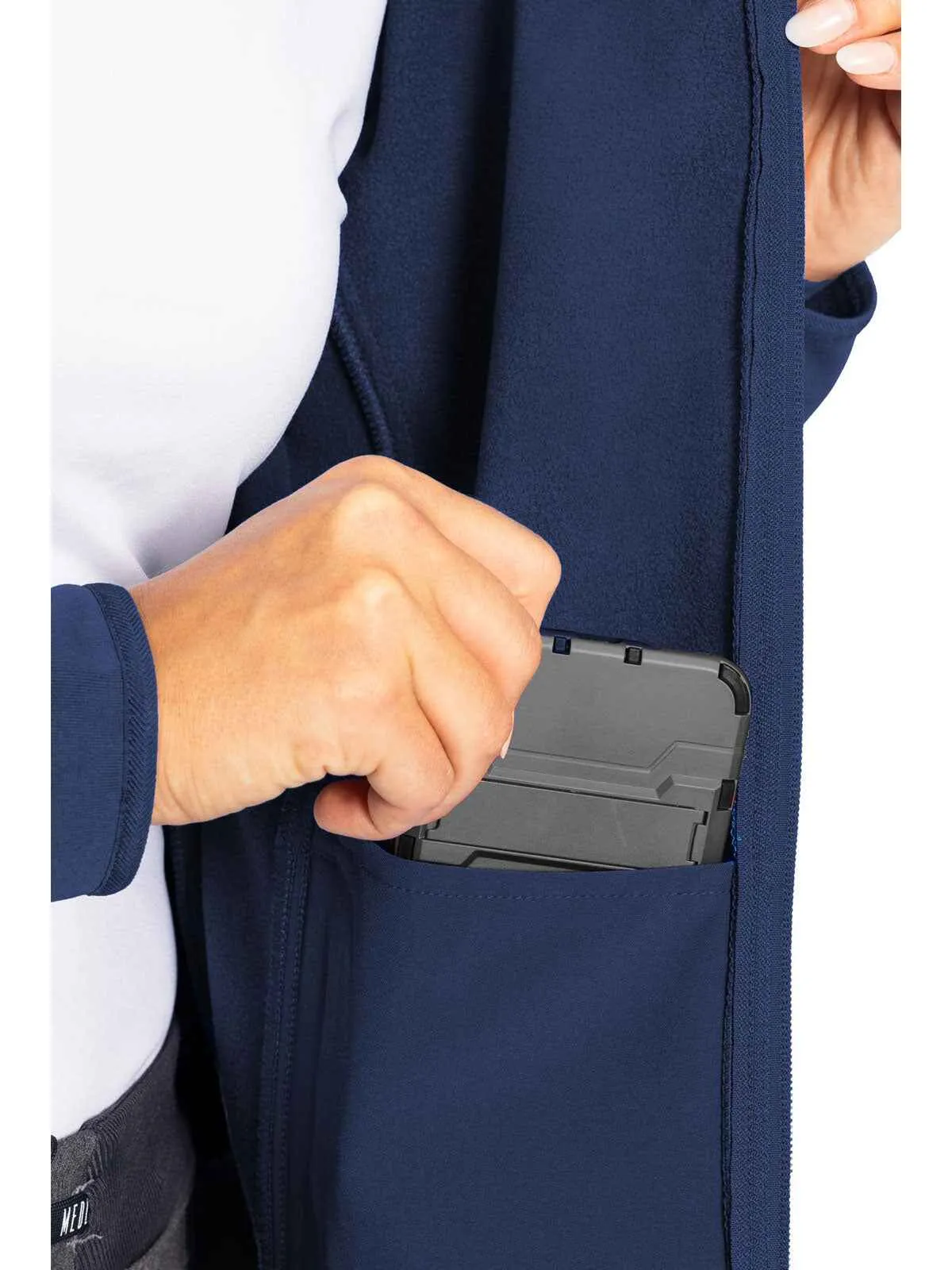 Layers - Women's Med Tech Zip Front Solid Scrub Jacket
