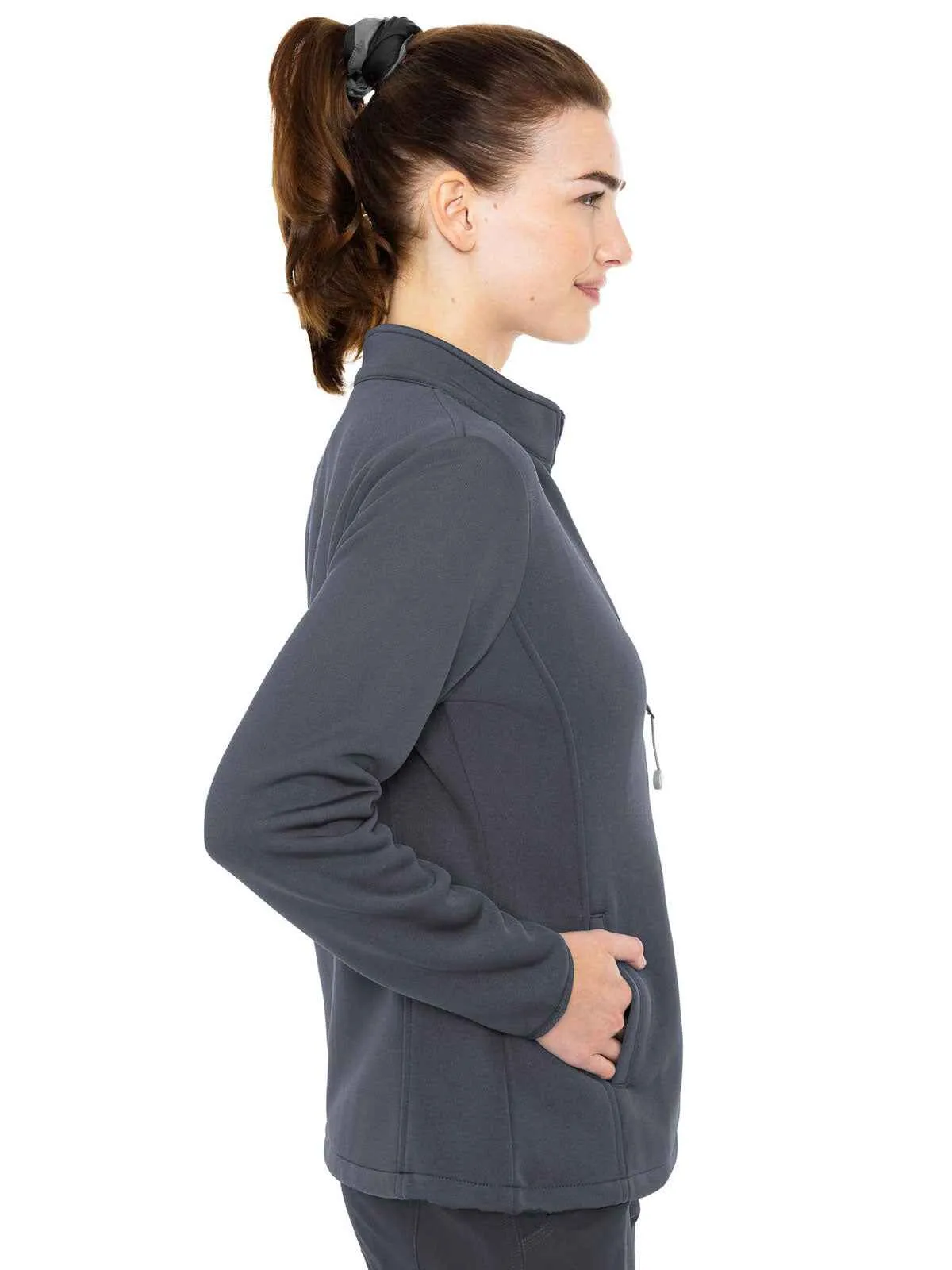 Layers - Women's Med Tech Zip Front Solid Scrub Jacket