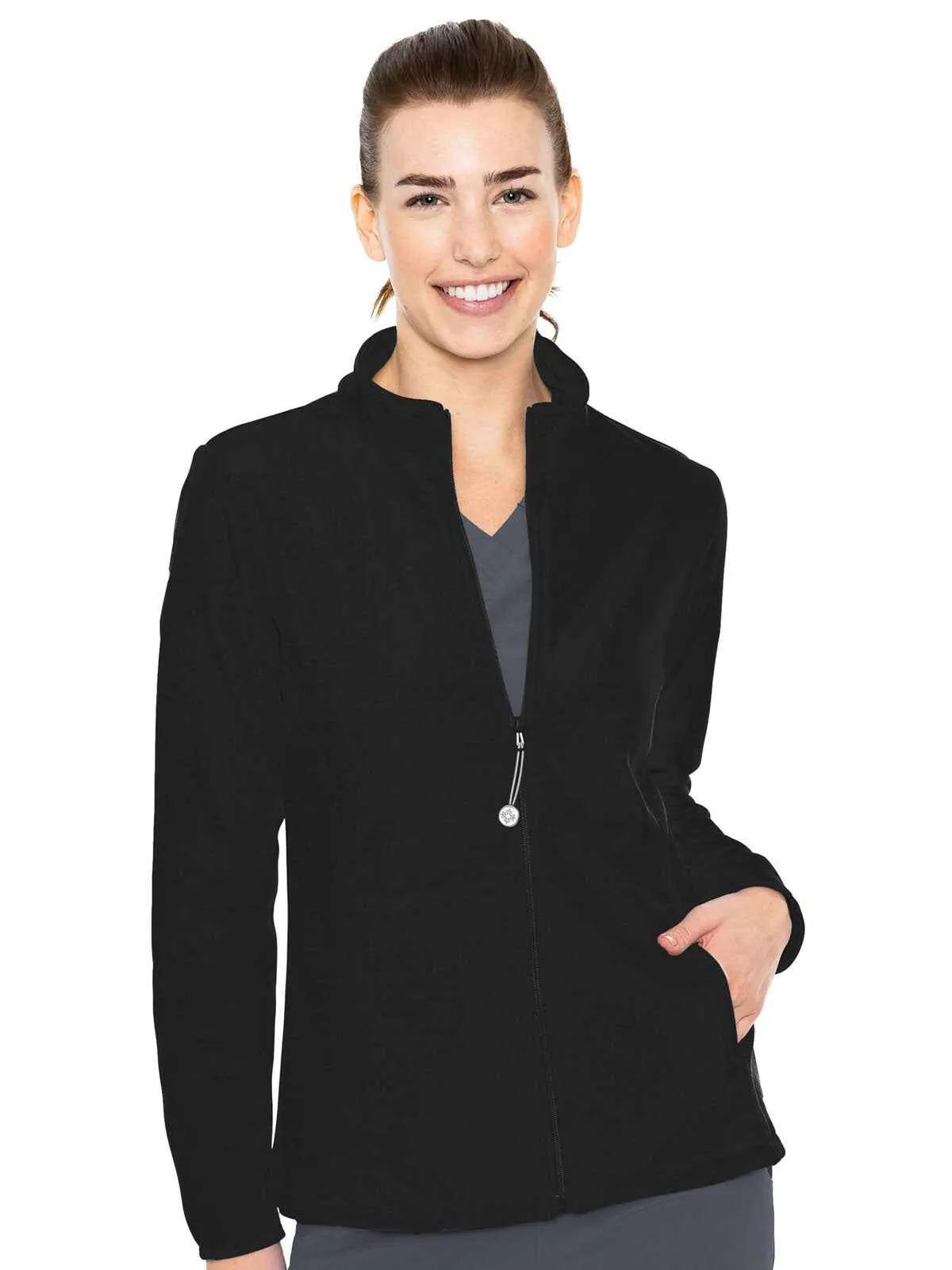 Layers - Women's Med Tech Zip Front Solid Scrub Jacket