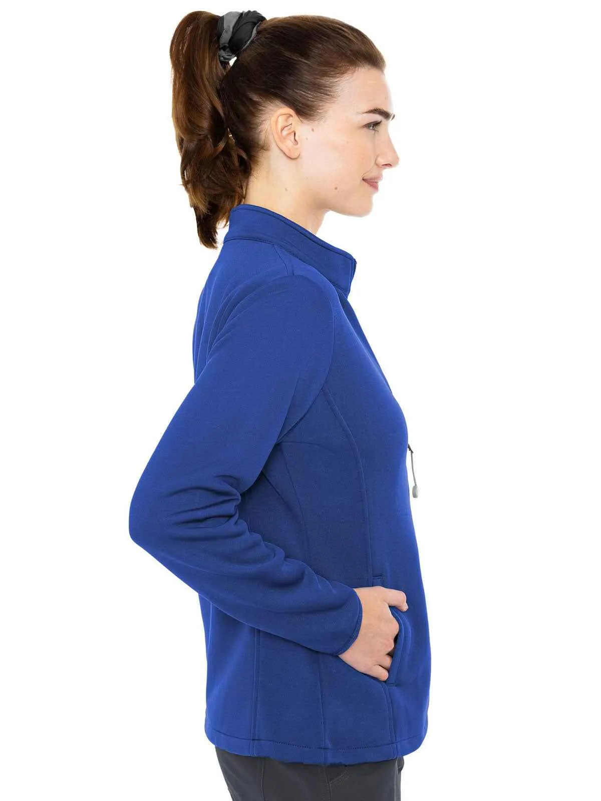Layers - Women's Med Tech Zip Front Solid Scrub Jacket