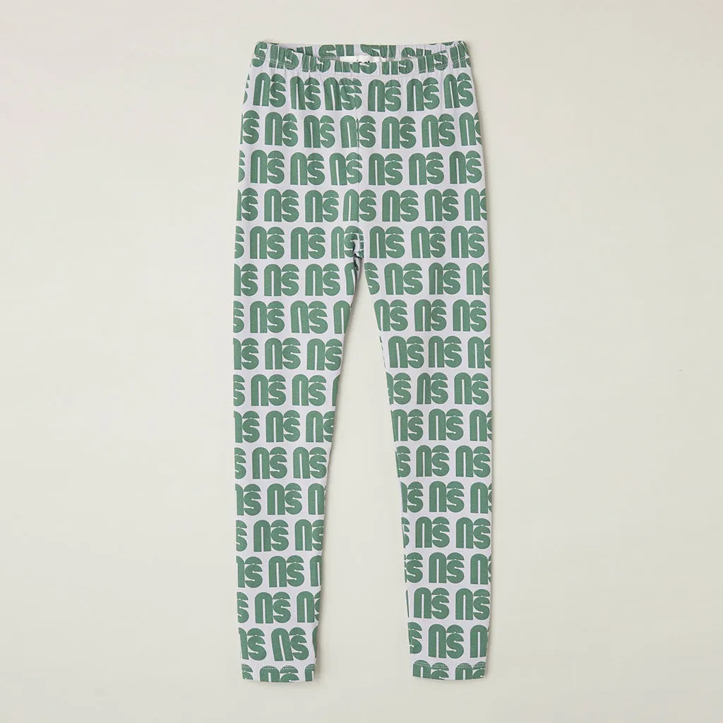 Legging Dark Grey Monogram Print
