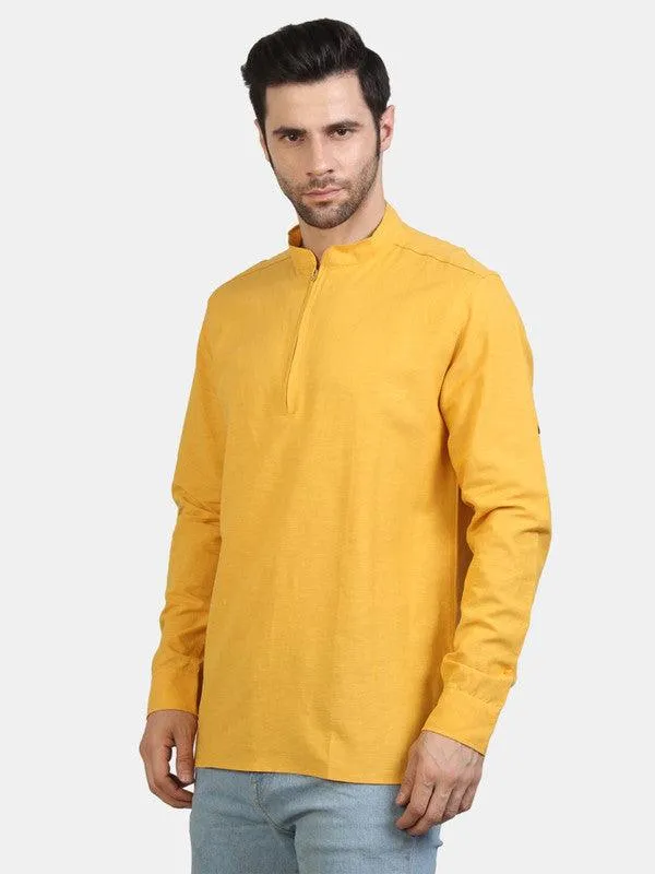 Life Roads full sleeve casual yellow shirt for Men and boys