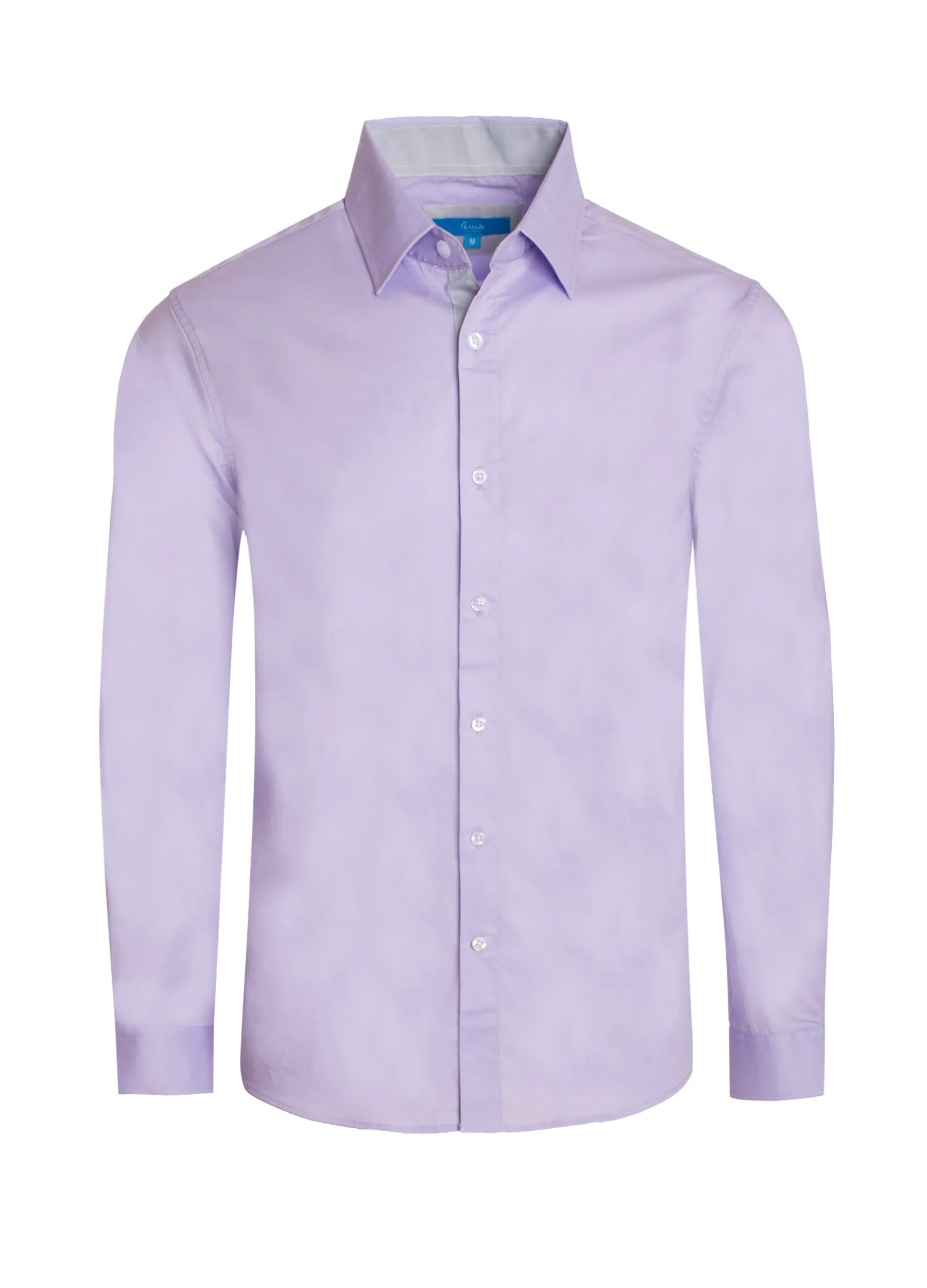 Long sleeve, Cotton-Stretch Shirt in Lavander