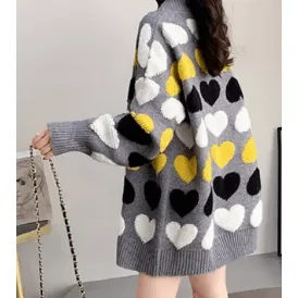 Long Sleeve Hearts Cardigan