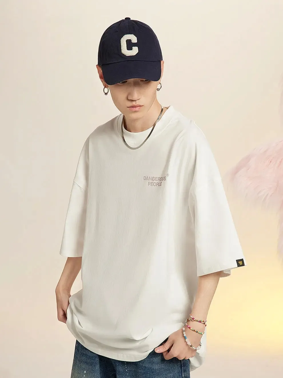 Loose Splash-Ink Paper Bag Tee
