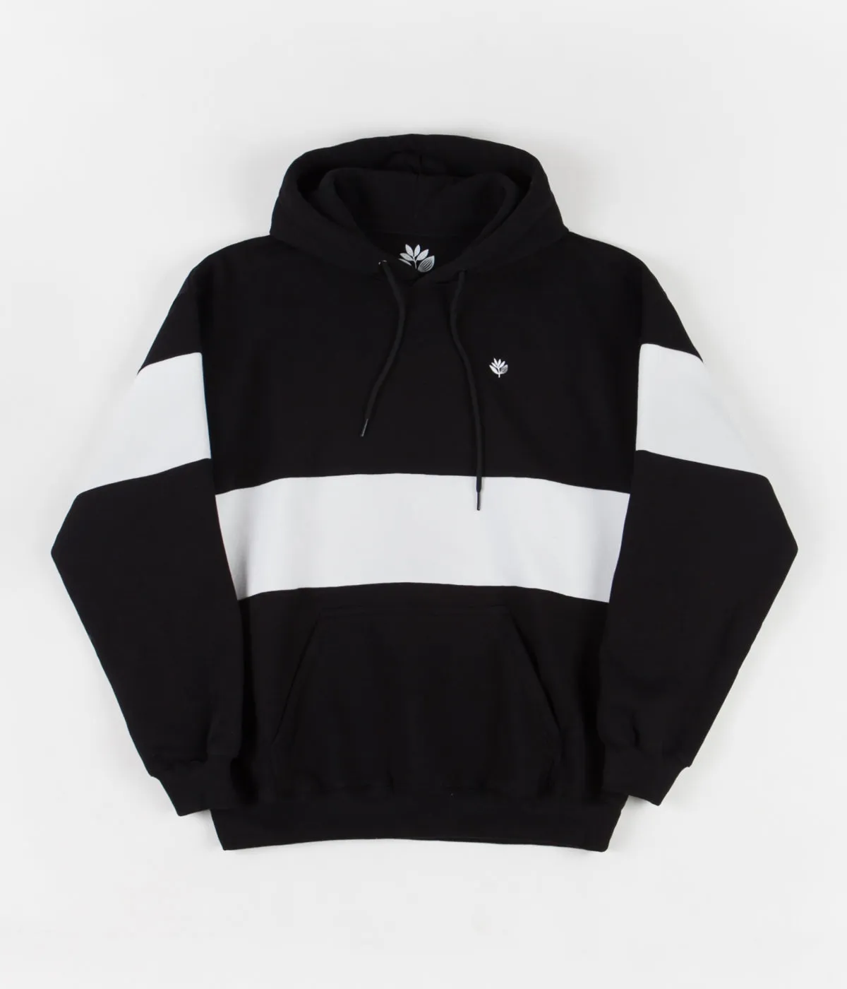 Magenta Brode Tricolour Hoodie - Black / White