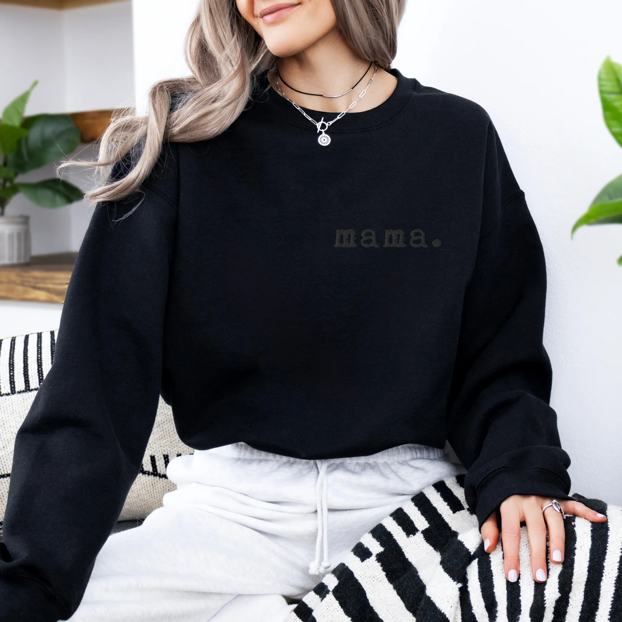 Mama. Embroidered |  Premium Adult Sweatshirt