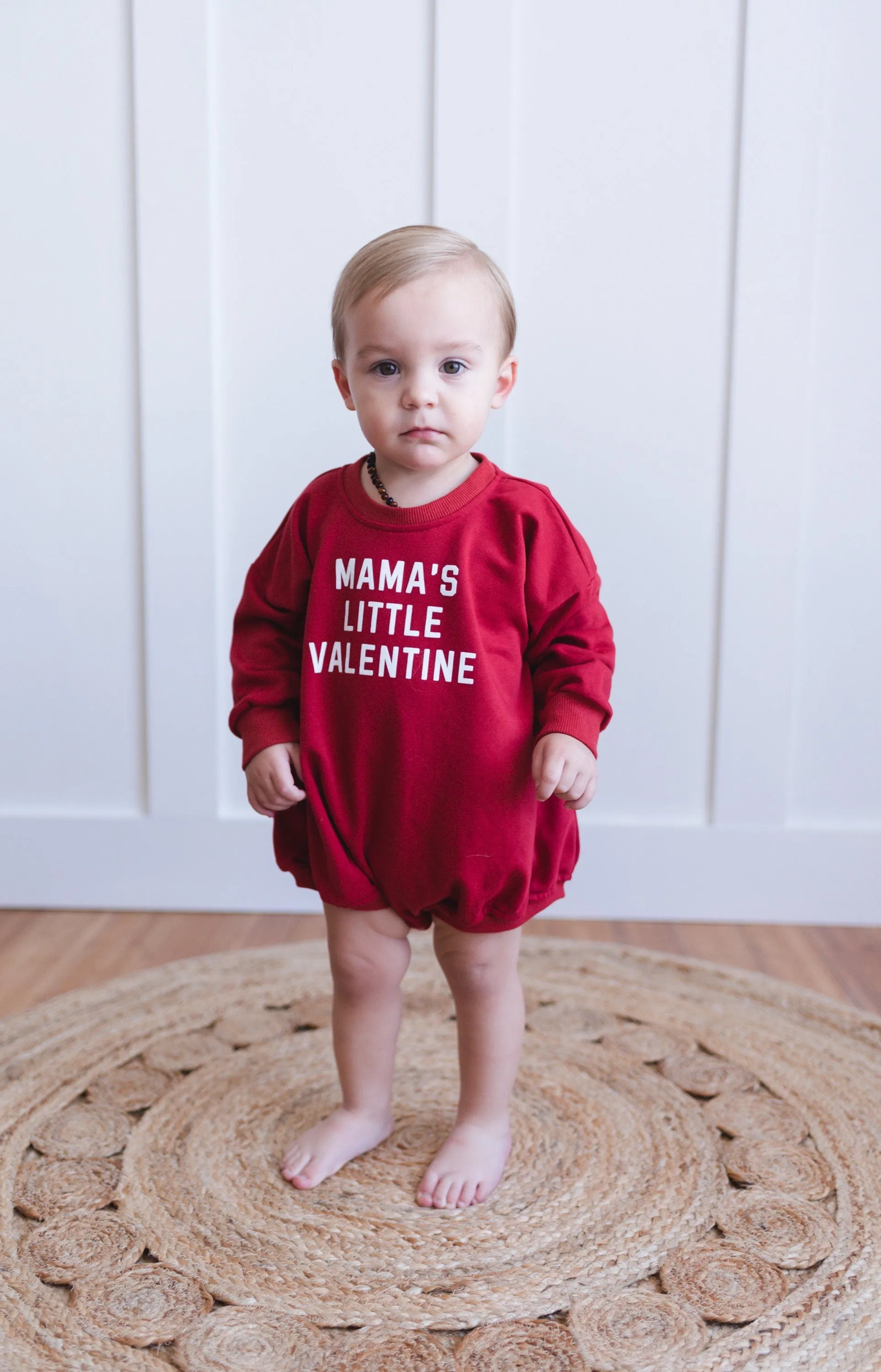 Mama's Little Valentine Sweatshirt Romper - more colors