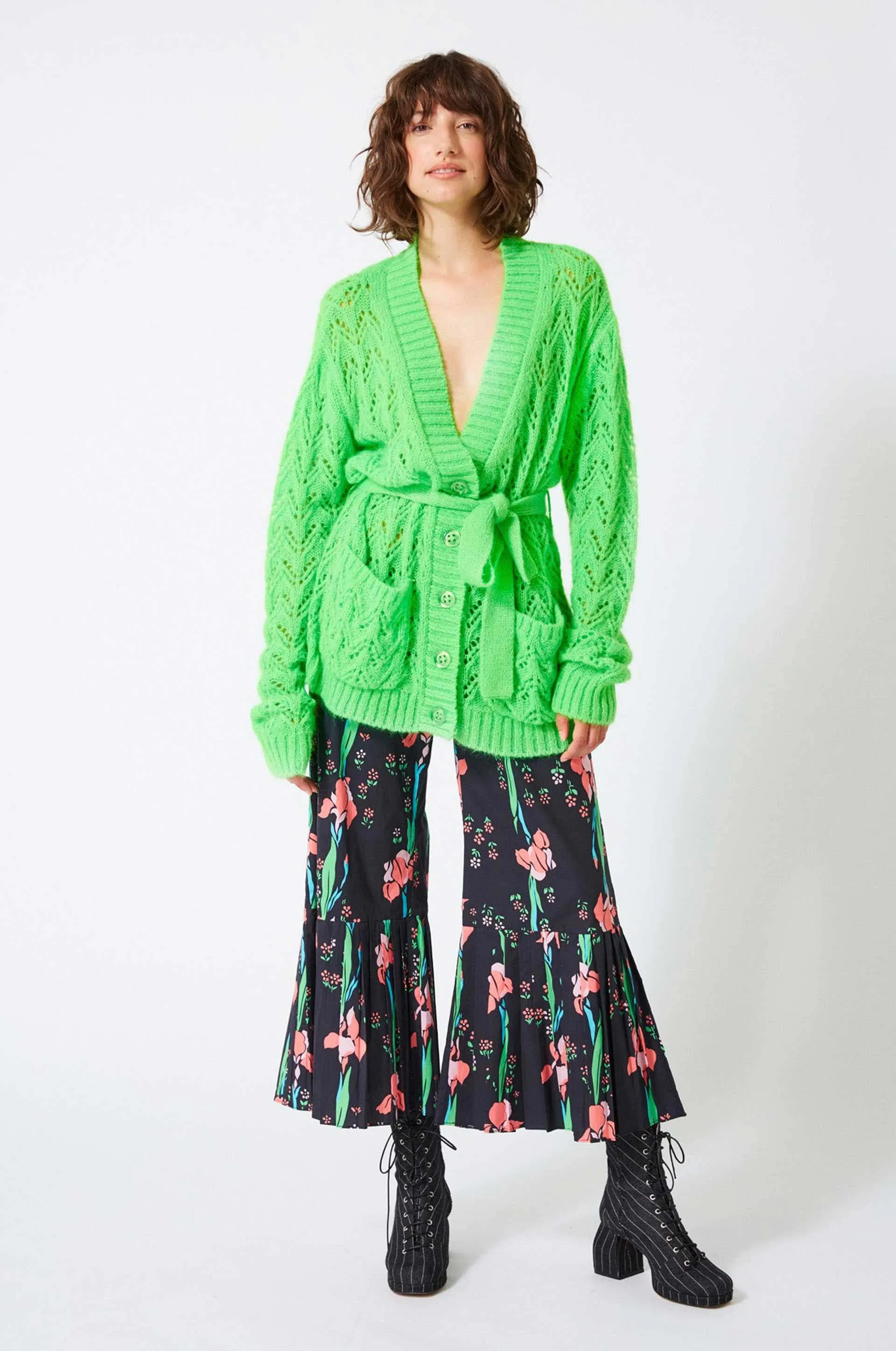 Manoush- Cocoon Cardigan: Green