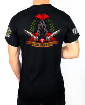 Medics 50-50 Blend Black Unisex PT Short Sleeve Shirt. Approved for PT