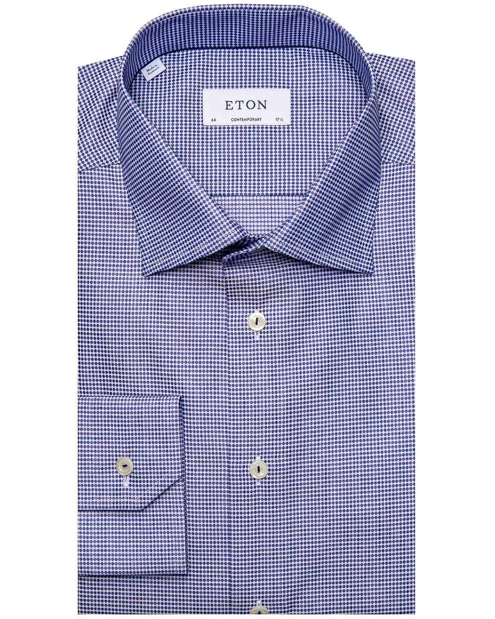 Medium Blue Geometric Dress Shirt