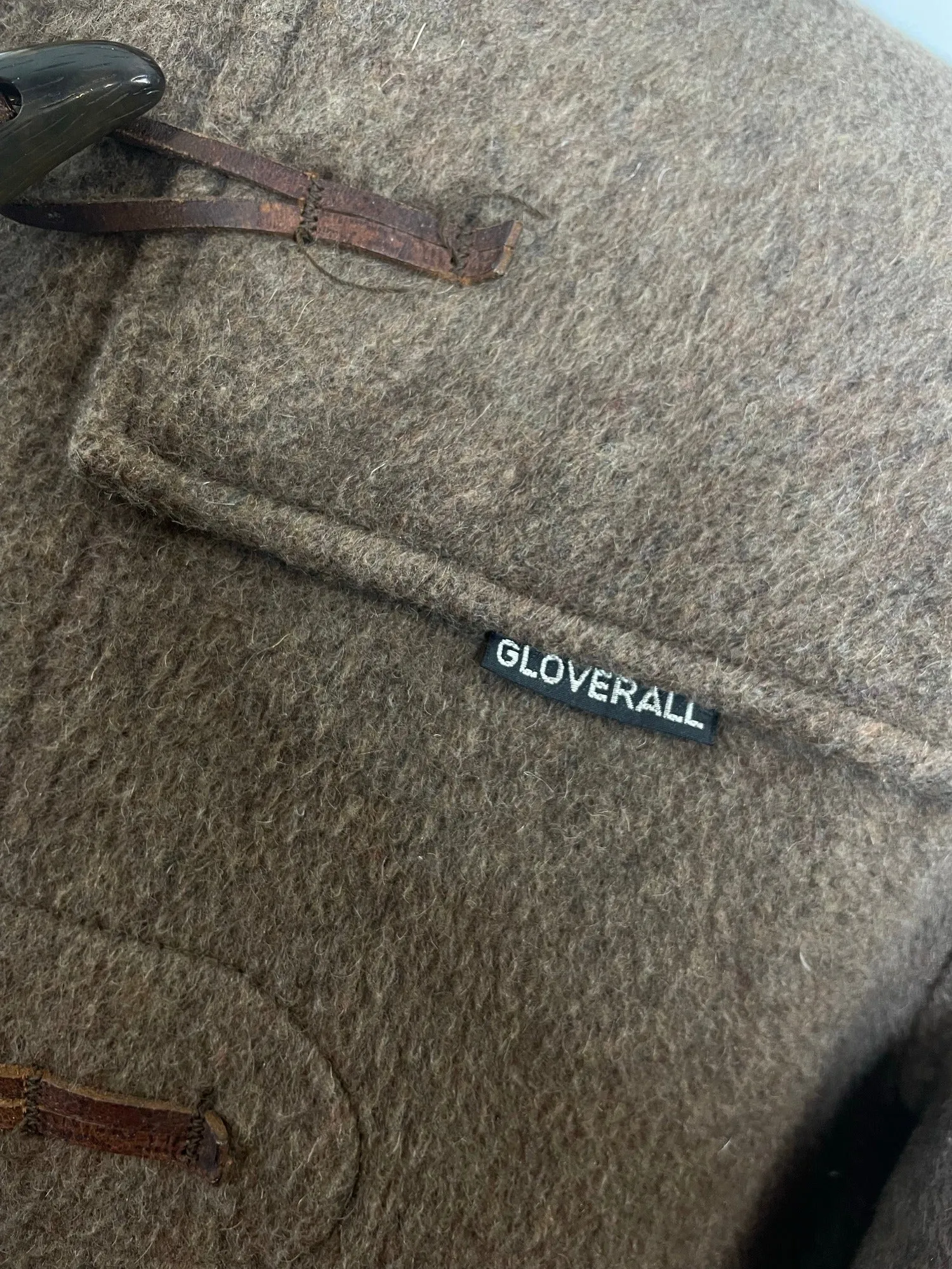 Mens 1970s Gloverall Brown Duffle Coat - Size Small