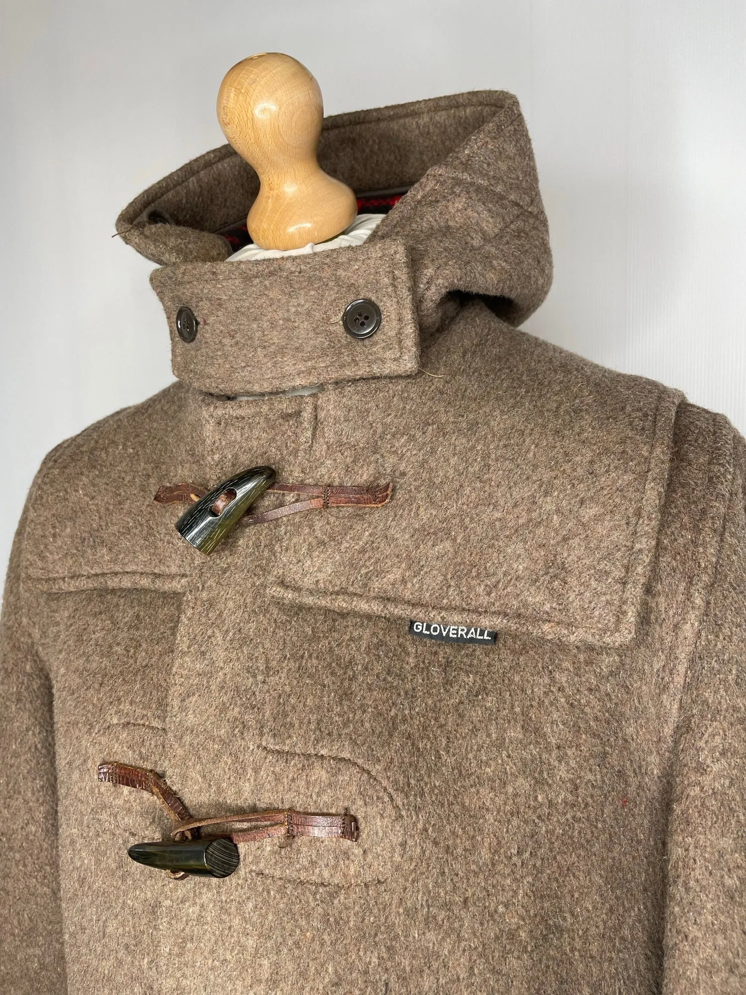 Mens 1970s Gloverall Brown Duffle Coat - Size Small