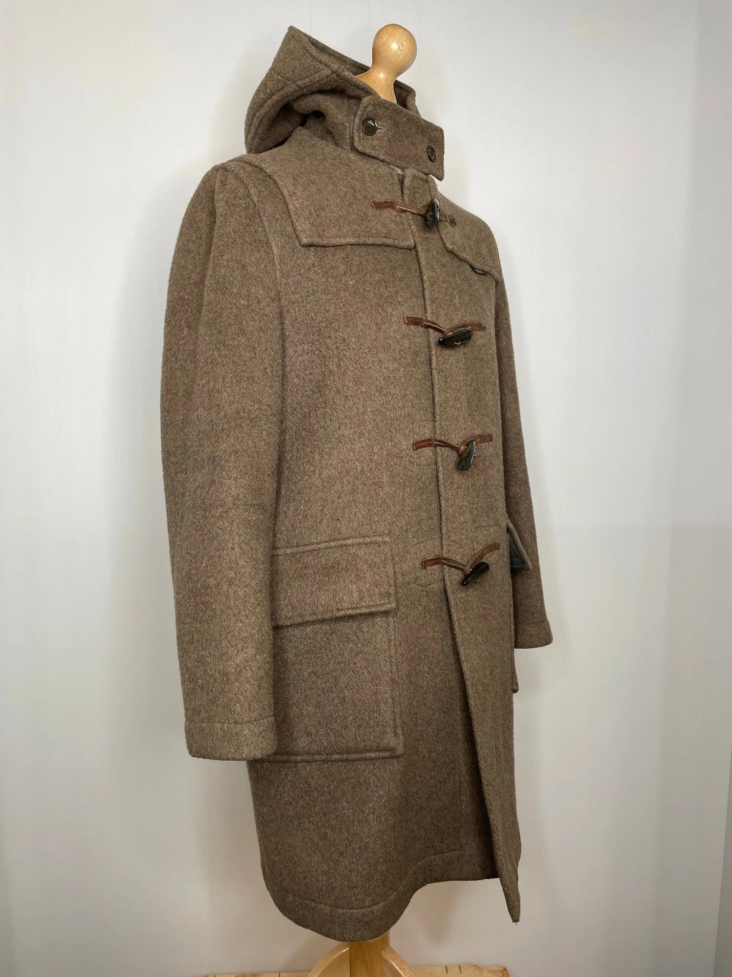 Mens 1970s Gloverall Brown Duffle Coat - Size Small
