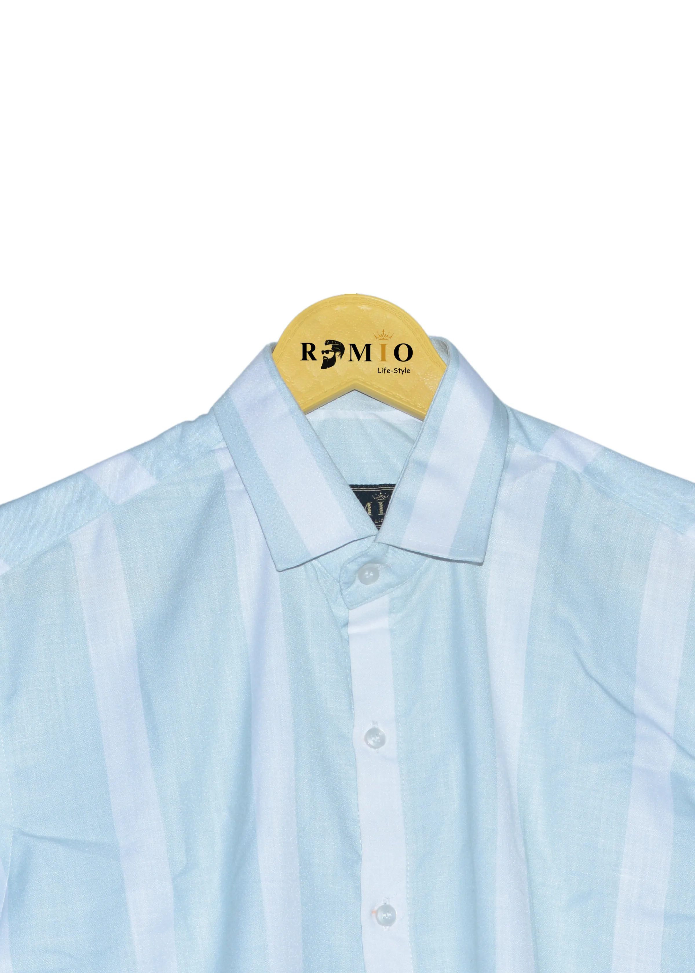 Men's Brown Pure Cotton Regular Fit Striped Half Sleeves Casual Shirt (f40)