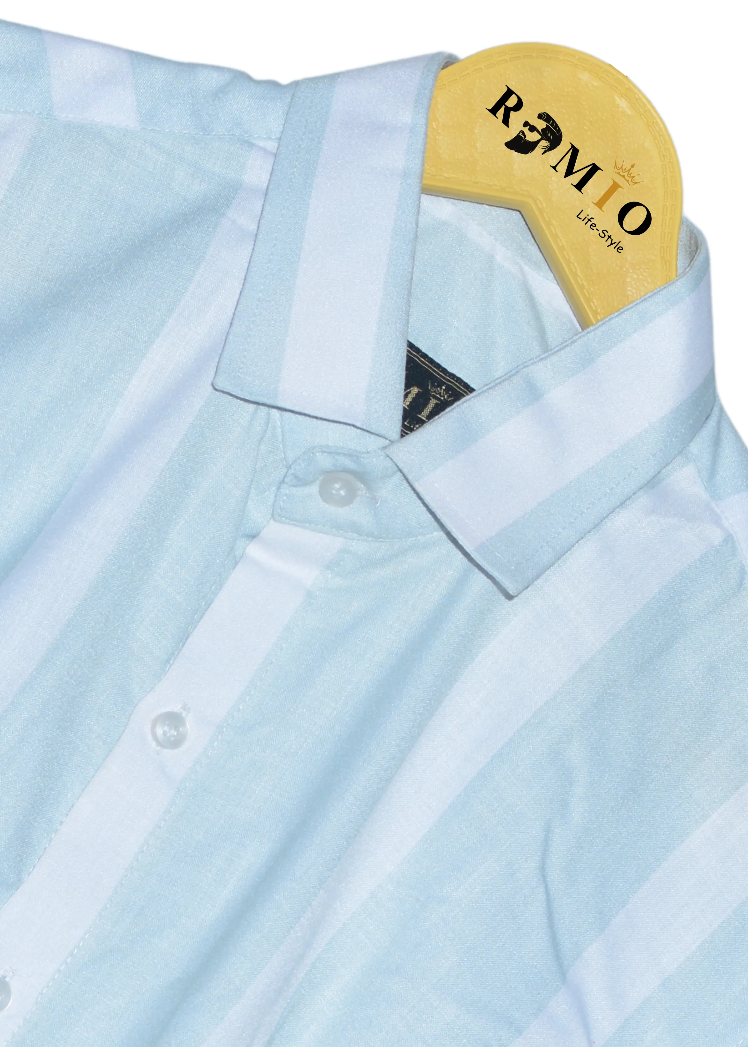 Men's Brown Pure Cotton Regular Fit Striped Half Sleeves Casual Shirt (f40)