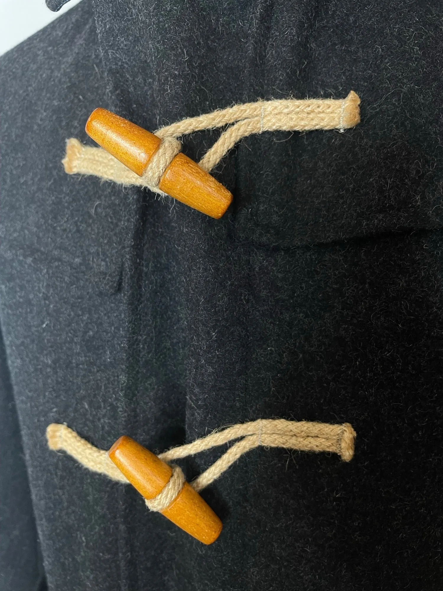 Mens Gloverall Blue Wool Duffle Coat - Size Large 44
