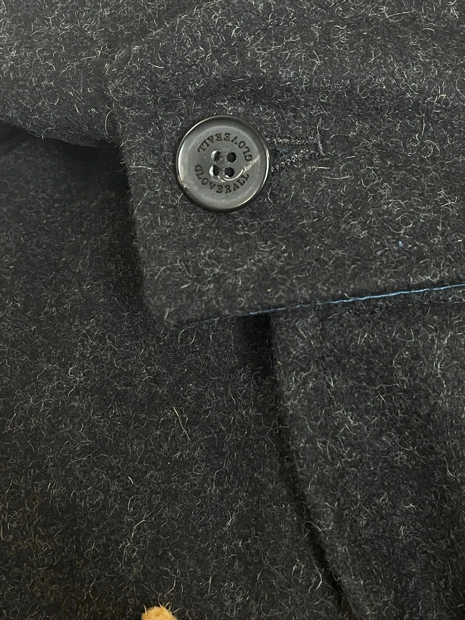 Mens Gloverall Blue Wool Duffle Coat - Size Large 44
