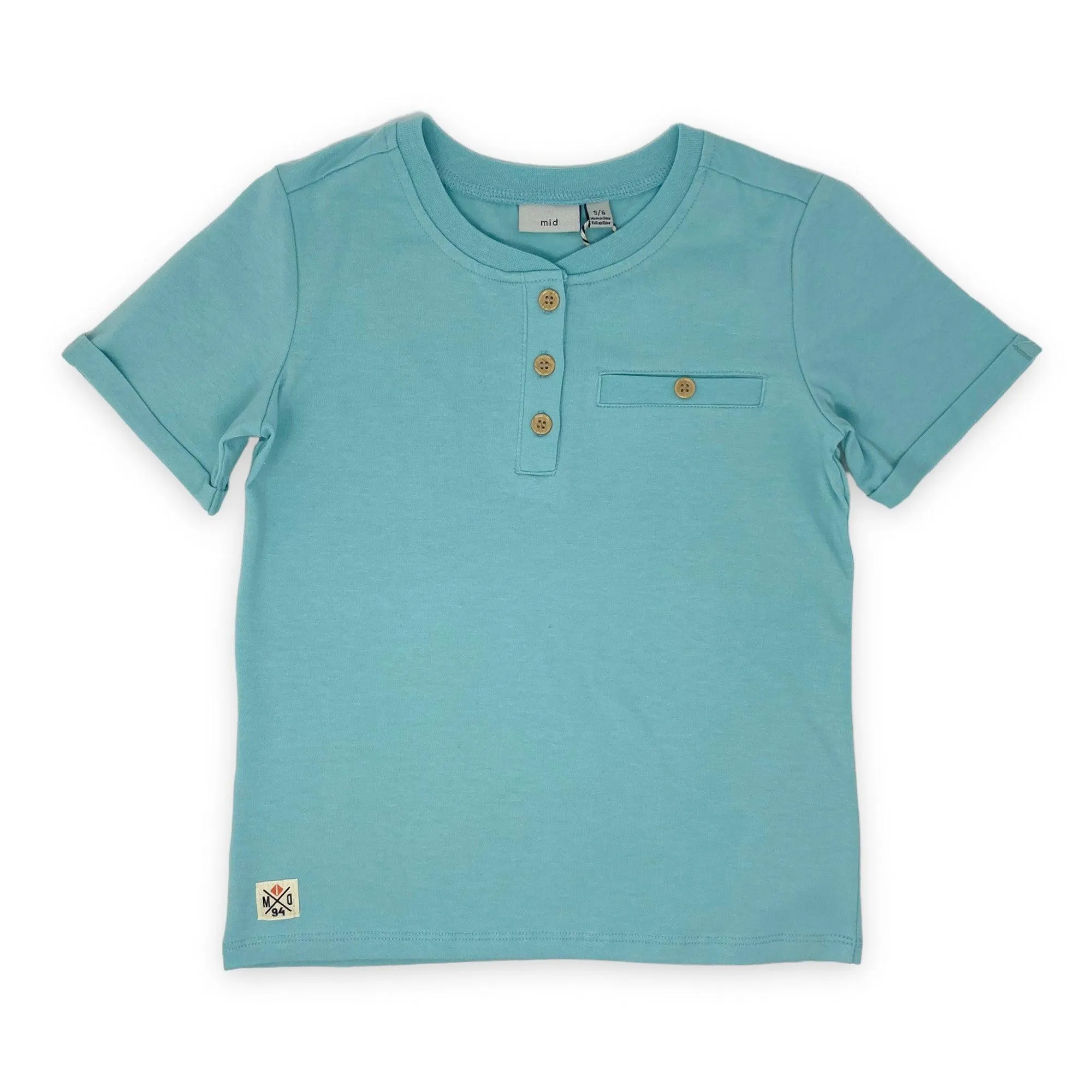 Mid Kids Boys SS Henley T-shirt