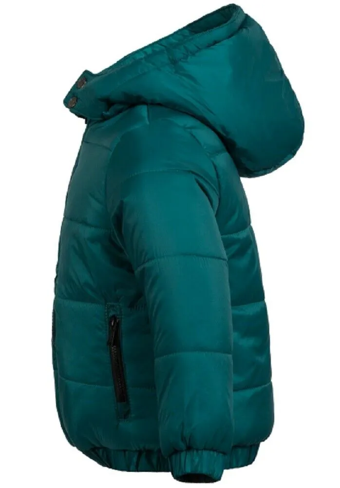 Minoti Jade Green Sherpa Lined  Hooded Winter Coat