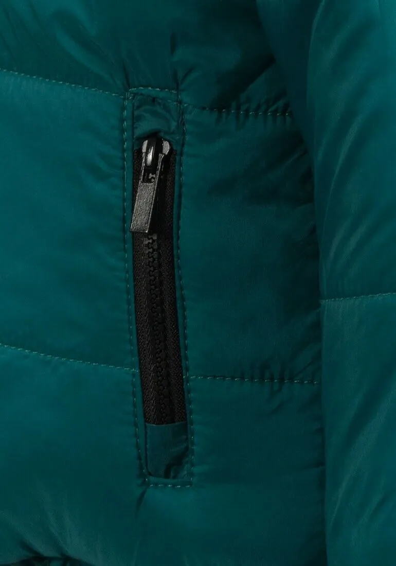 Minoti Jade Green Sherpa Lined  Hooded Winter Coat