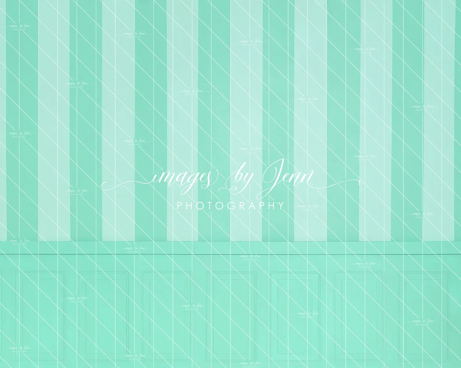 Mint Stripe Half Wall (JG)