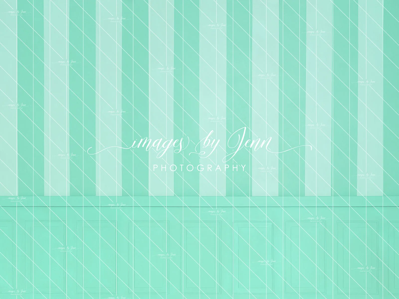 Mint Stripe Half Wall (JG)