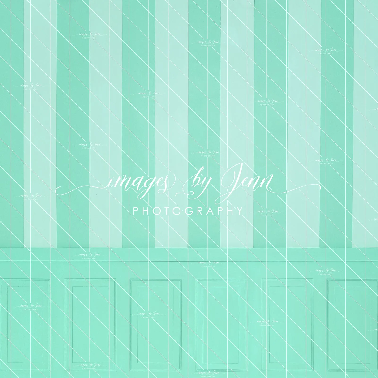 Mint Stripe Half Wall (JG)