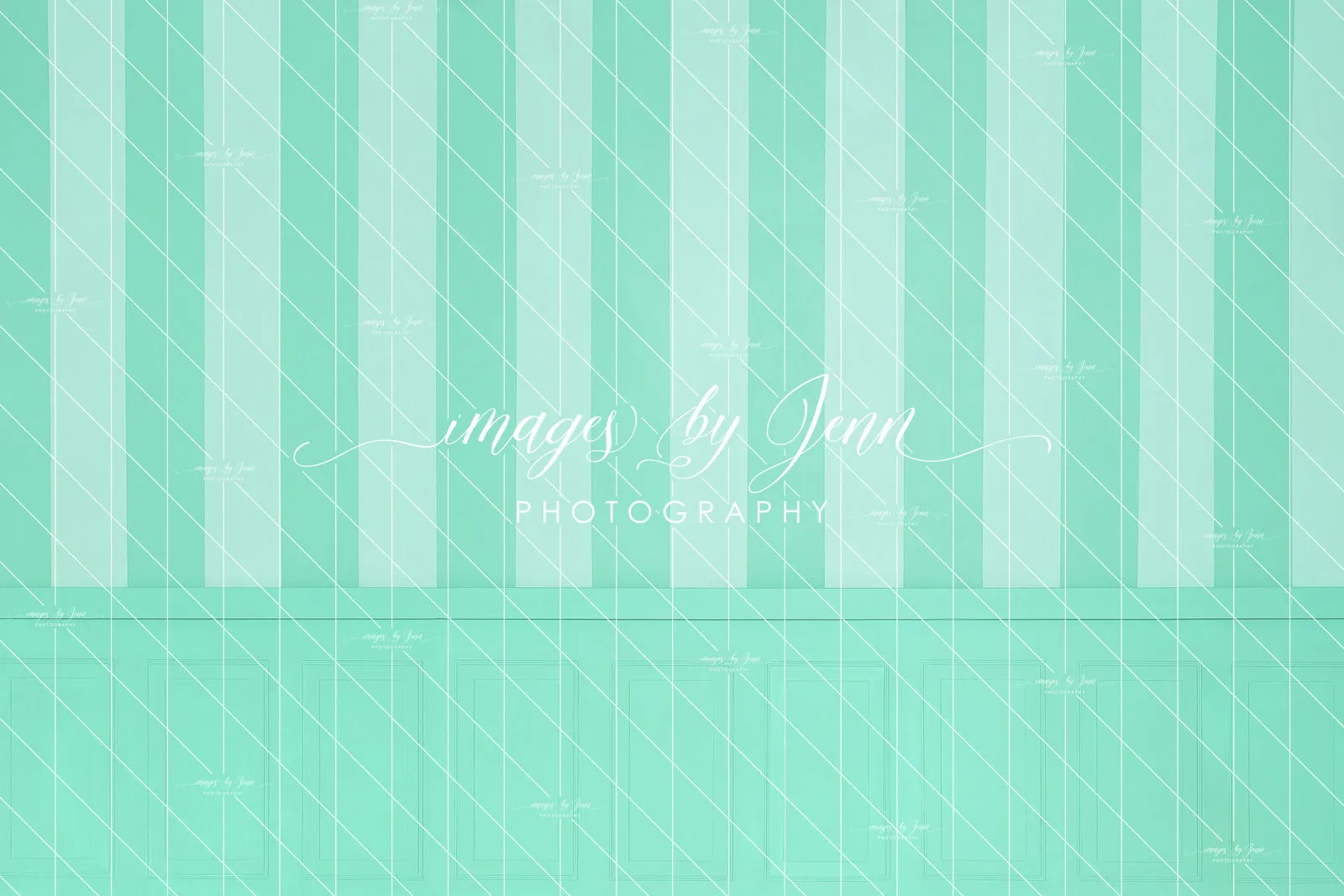 Mint Stripe Half Wall (JG)