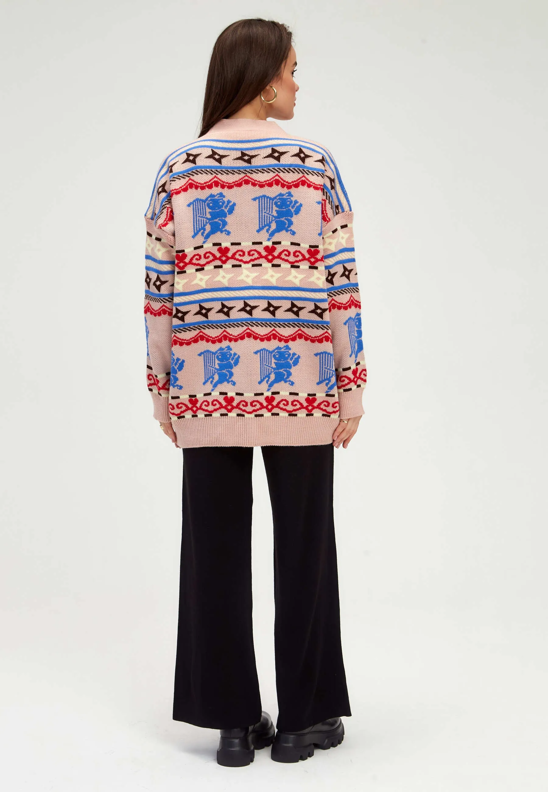 Multicoloured Button-Up Cardigan - Cupid