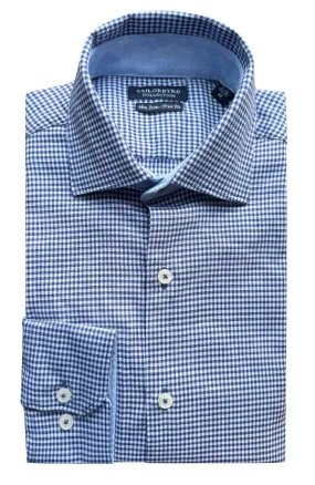 Navy Dobby Check Dress Shirt