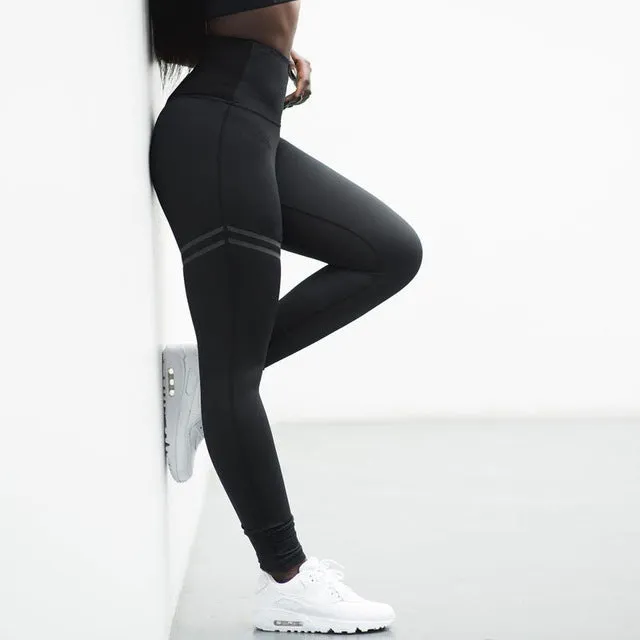 New Hotsale Women Gold Print Leggings No Transparent Exercise Fitness