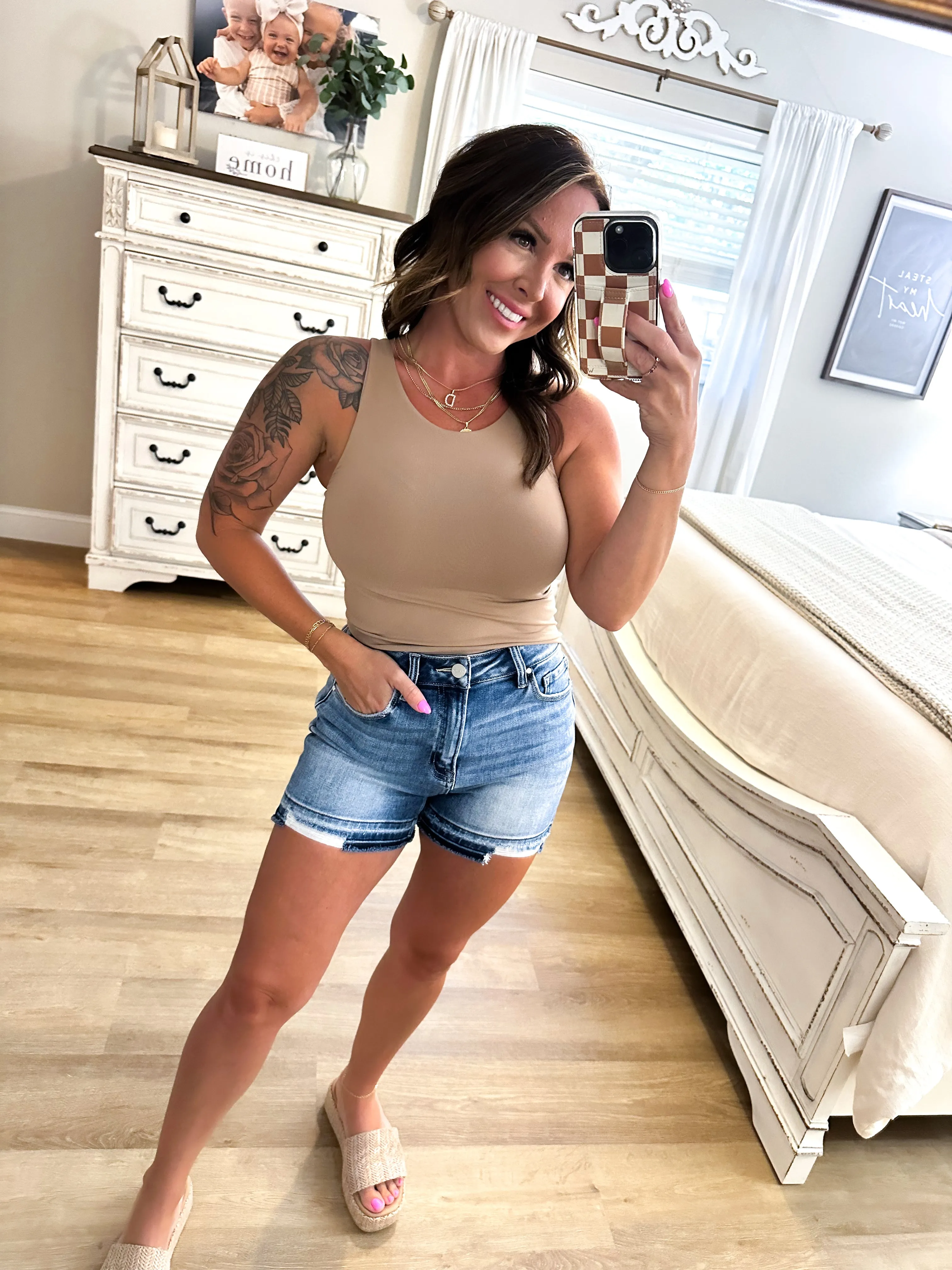 Next Move Double Layer Tank - Nude