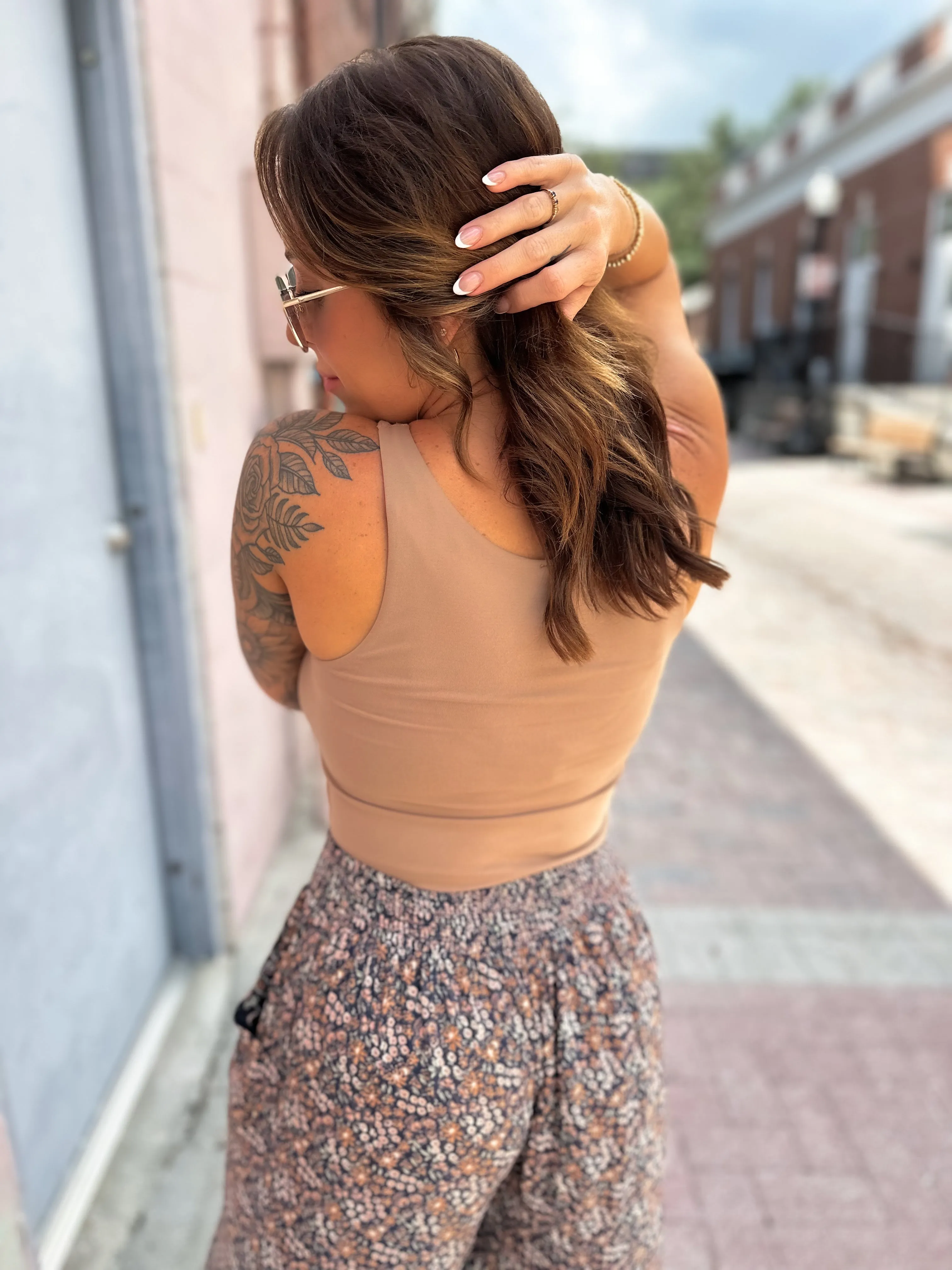 Next Move Double Layer Tank - Nude