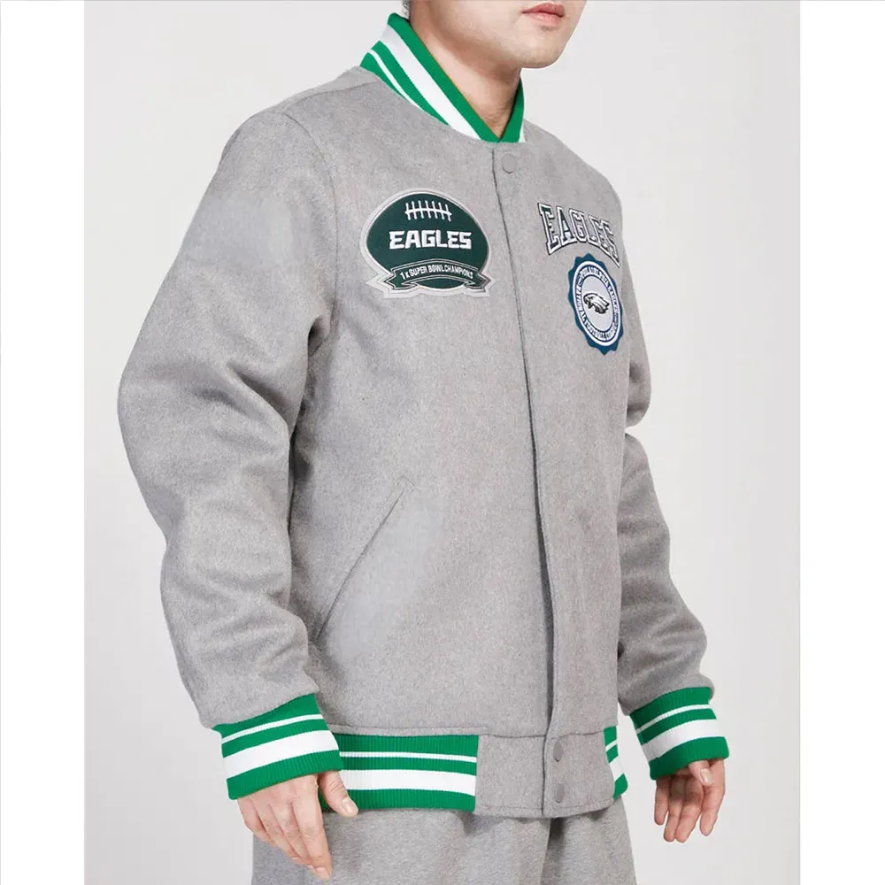 NFL Philadelphia Eagles Heather Wool Jacket Men and Women