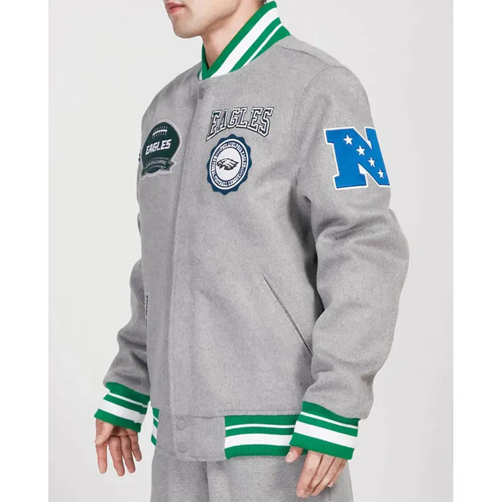 NFL Philadelphia Eagles Heather Wool Jacket Men and Women