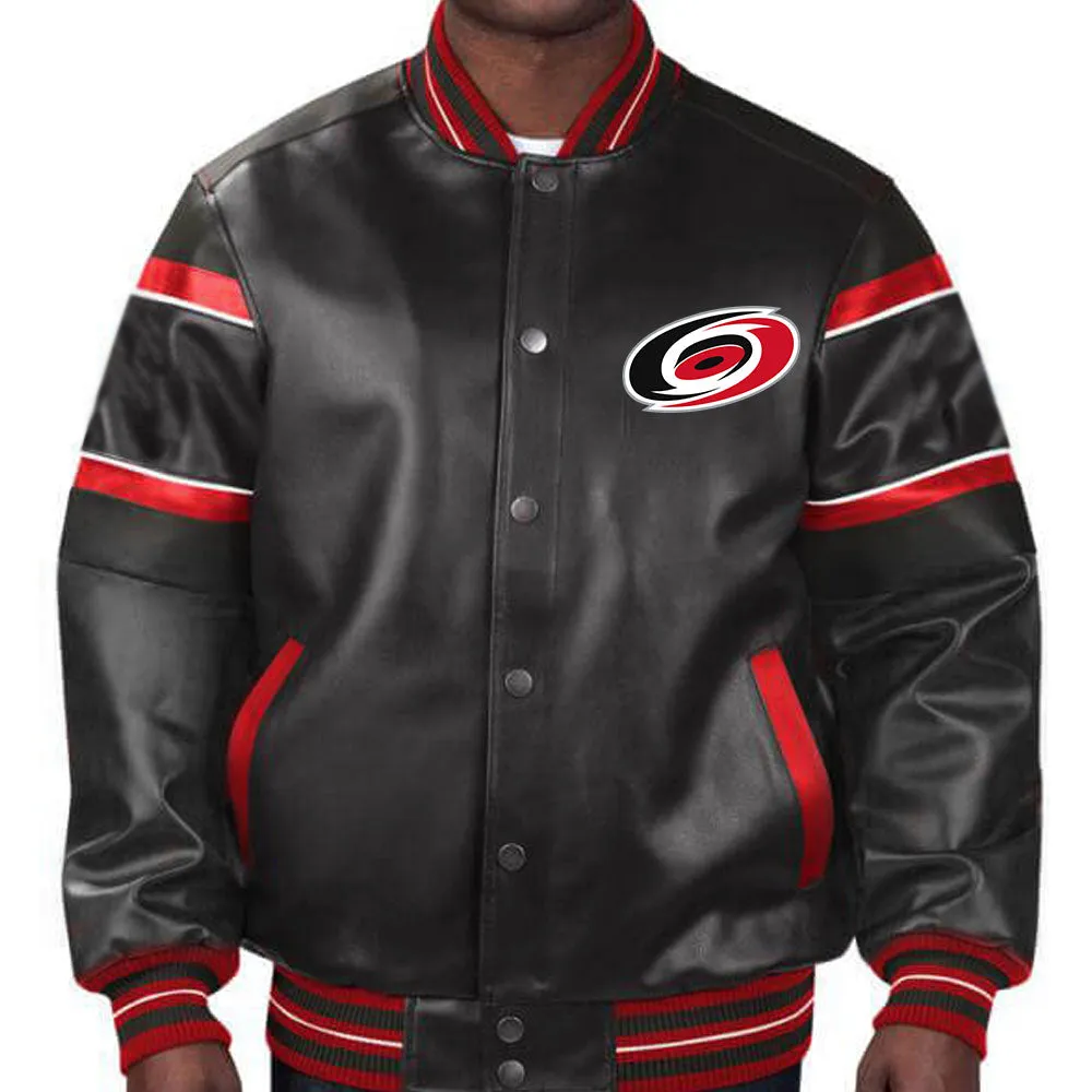 NHL Carolina Hurricanes Leather Jacket by TJS