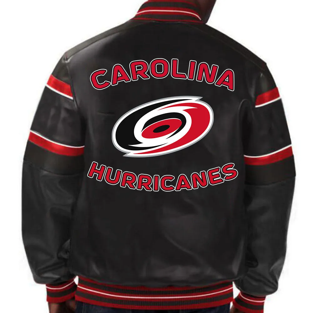 NHL Carolina Hurricanes Leather Jacket by TJS