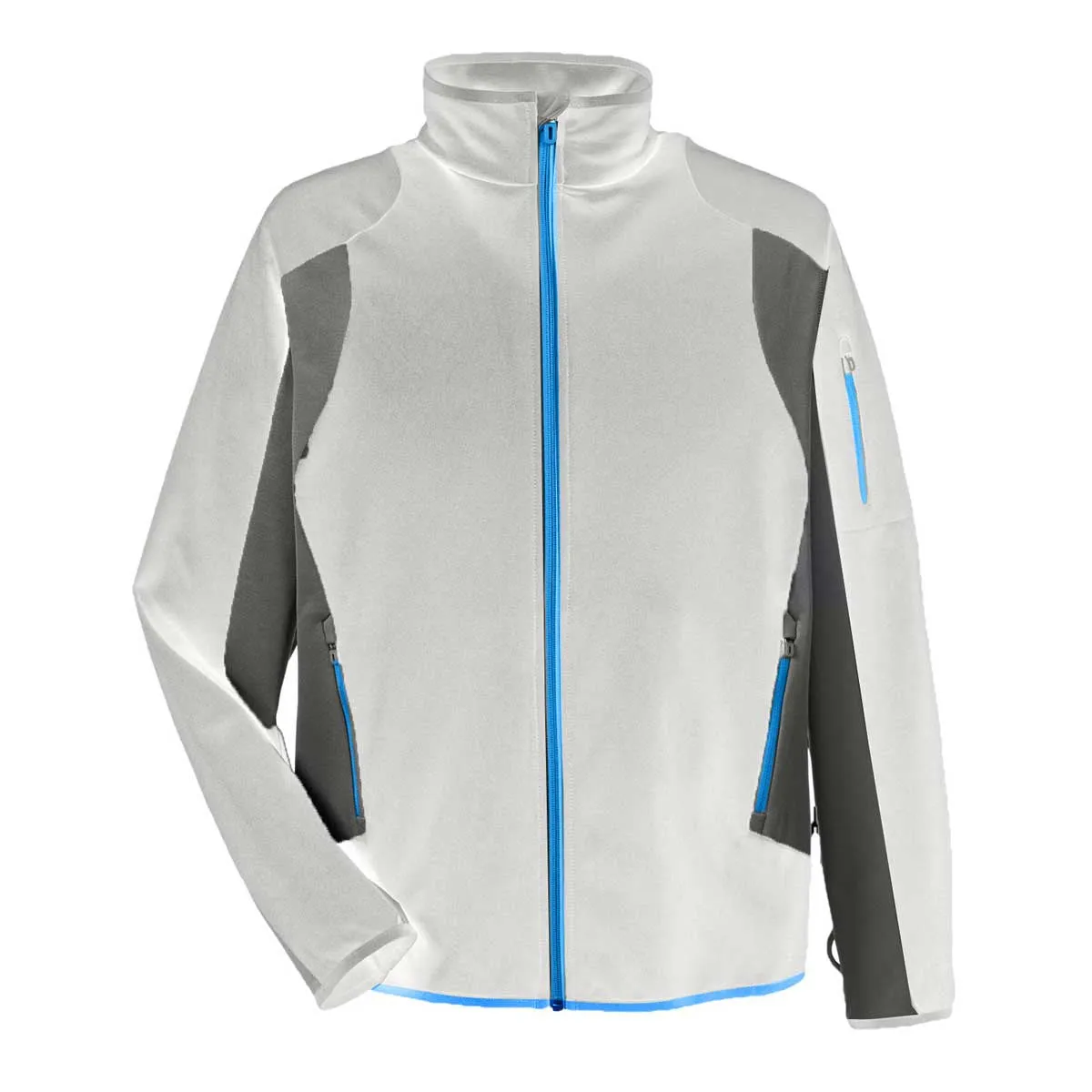 North End Men's Crystal Quartz/Dark Graphite Colorblock Performance Fleece Jacket