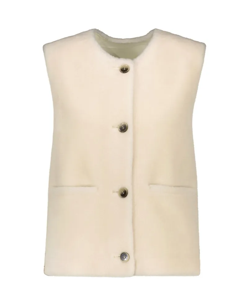 Oakwood Lily Beige Furry Gilet Waistcoat