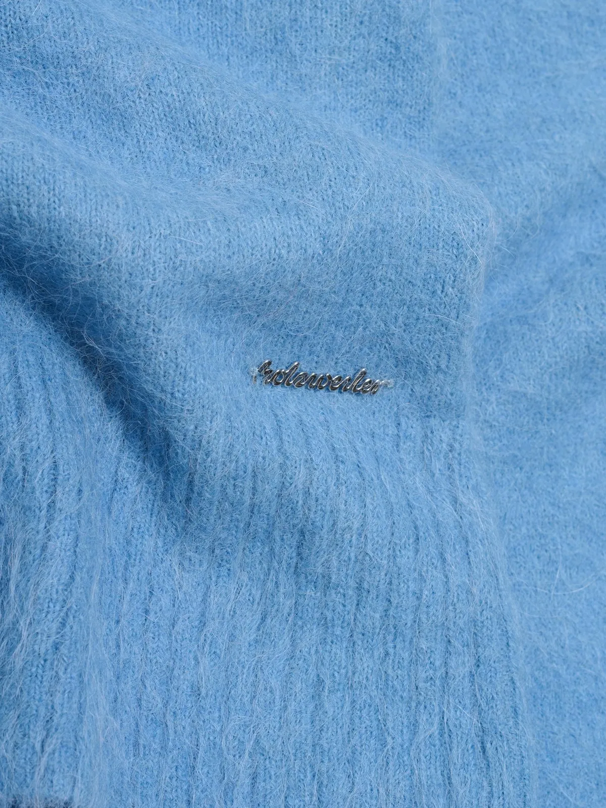 Off Shoulder Cardigan - Blue