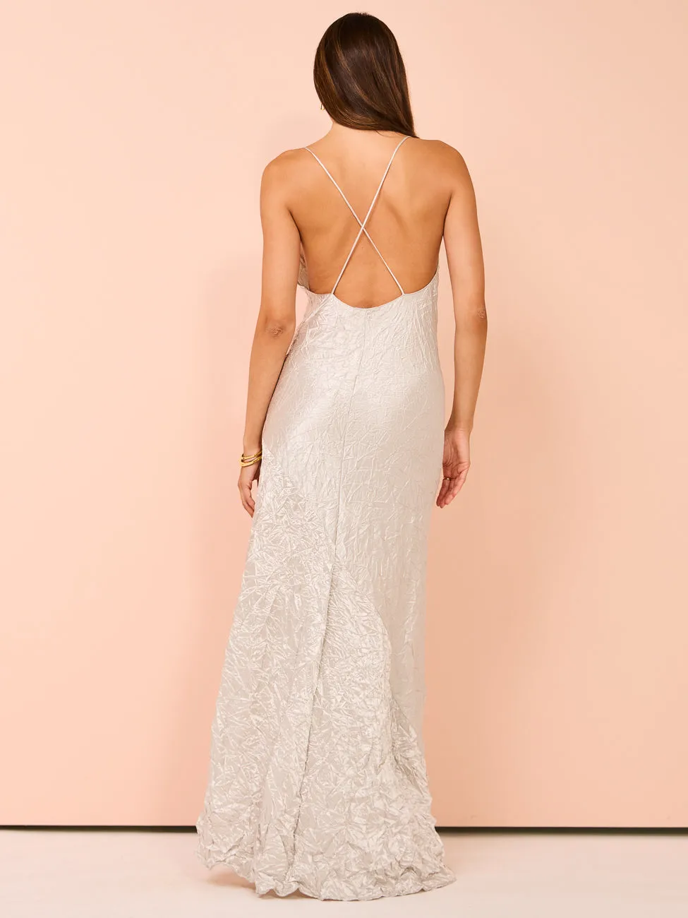One Fell Swoop Siren Maxi in Silver Varakh