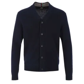 Paul Smith Button Thru Cardigan in Dark Navy